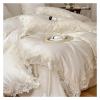 MaiyO Luxury Comforter King SizeFall Duvet Cover Set1000TC Egyptian Cotton, Girls Duvet Cover, Romantic SetWhite 7pcs,duvets view 2