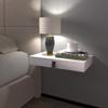 Bloddream Floating Shelf with Drawer, 16", White view 3