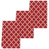 Beisseid Kitchen Dish Towels Moroccan Pattern Dish Cloth Fingertip Hand Towels Geometric Trellis Red Super Absorbent Soft Cotton Tea Towel 3 PCS view 1