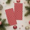 Beisseid Kitchen Dish Towels Moroccan Pattern Dish Cloth Fingertip Hand Towels Geometric Trellis Red Super Absorbent Soft Cotton Tea Towel 3 PCS view 3