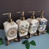 GLigeT Hand Soap Dispenser 340ML Personalized Crack Ceramic Soap Dispenser High-Grade Retro Large Lotion Sub Bottle Resin Base Soap Dispensor (Color : C) view 3