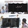 8 Panel Room Divider, Portable Room Dividers Folding Privacy Screens, 172" W Freestanding Fabric Divider for Room Separation, Partition Room Divider Panel for Dorm Home Studio Office, Black view 2