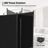 8 Panel Room Divider, Portable Room Dividers Folding Privacy Screens, 172" W Freestanding Fabric Divider for Room Separation, Partition Room Divider Panel for Dorm Home Studio Office, Black view 4