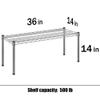 Regal Altair 14" Deep x 36" Wide x 14" Height Wire Shelving Kit | 1-Tier | NSF Commercial Storage Rack Unit view 3