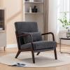 Akeysous Accent Chair Mid Century Modern Chair, Living Room Chairs with Pillow Upholstered Lounge Arm Chair Reading Chair with Solid Wood Frame & Corduroy Fabrics for Living Room Bedroom view 1