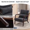 Akeysous Accent Chair Mid Century Modern Chair, Living Room Chairs with Pillow Upholstered Lounge Arm Chair Reading Chair with Solid Wood Frame & Corduroy Fabrics for Living Room Bedroom view 3