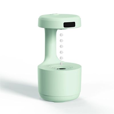Bedroom HumidifierAnti Gravity Water Drop with LED Clock DisplayUltrasonic Humidifiers for BedroomRain drop humidifierAnti gravity humidifier (Green)