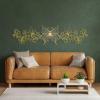 Kewhush Metal Butterfly Wall Decor, Metal Wall Animal Art, Metal Flowers Wall Decor, Bedroom Wall Decor Above Bed, Metal Minimalist Wall Art, Metal Wall Art for Bedroom (47"x12" | 120x30.5 cm, Gold) view 1