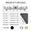 Kewhush Metal Butterfly Wall Decor, Metal Wall Animal Art, Metal Flowers Wall Decor, Bedroom Wall Decor Above Bed, Metal Minimalist Wall Art, Metal Wall Art for Bedroom (47"x12" | 120x30.5 cm, Gold) view 3