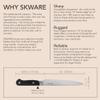 SKWARE Kitchen Utility Knife - Razor Sharp German Stainless Steel - 6 Inch Knife for Slicing and Trimming Proteins, Vegetables, Fruits view 3
