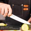 SKWARE Kitchen Utility Knife - Razor Sharp German Stainless Steel - 6 Inch Knife for Slicing and Trimming Proteins, Vegetables, Fruits view 4