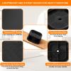 shouwuhho 9 Pack Furniture Risers Adjustable Bed Risers Heavy Duty Lifts Height 1", Square Stackable Bed Risers 1, 2 or 3 Inch for Desk Leg Table Couch Sofa Chair Bed Frame Legs Dorm, Black view 3