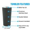Decorvo Officially Licensed Collegiate Stainless Steel Tumbler - Double Walled Insulated Travel Tumbler with Slide Lid - 18 oz (Oregon St) view 4