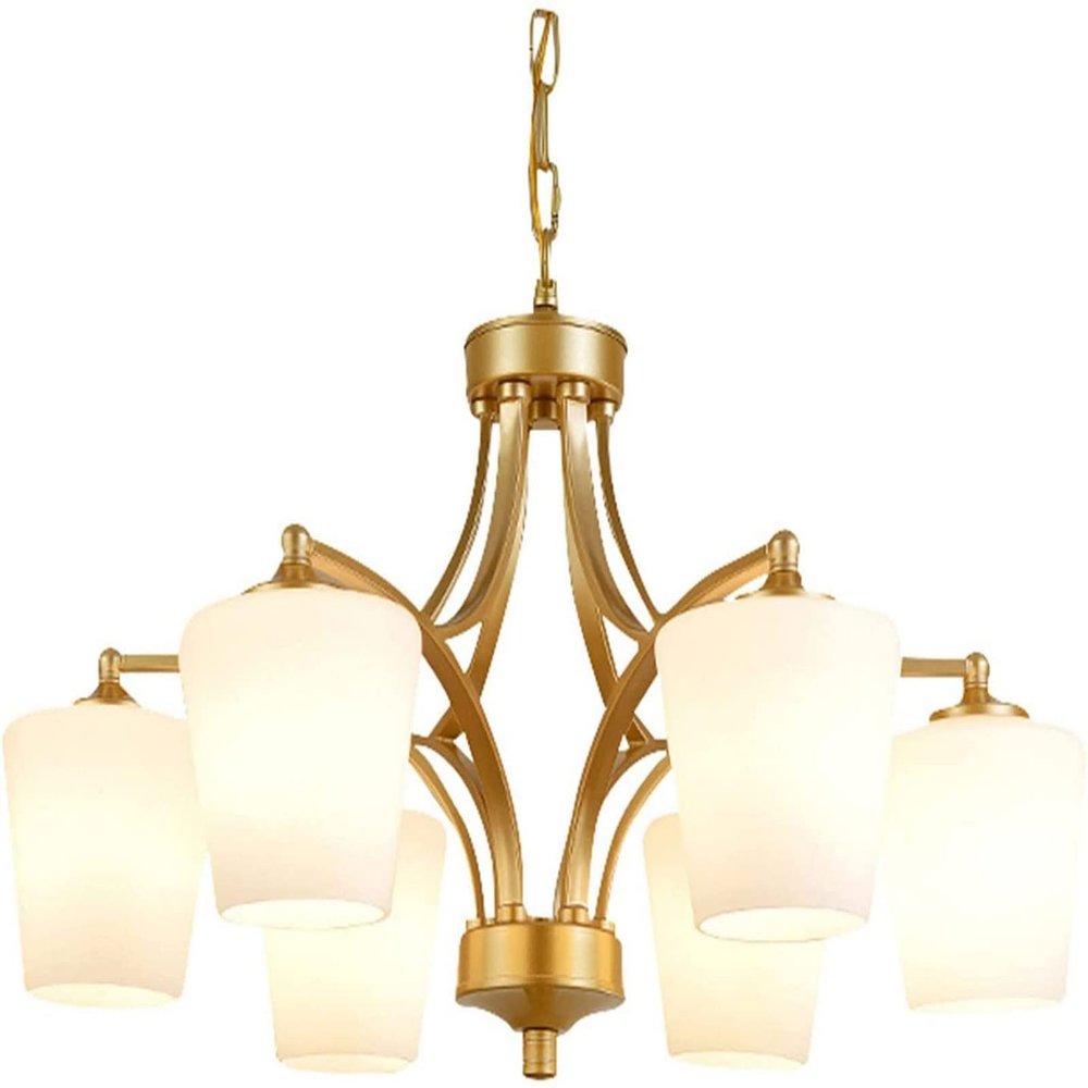 Chandelier Ceiling Light Iron Pendant Light Modern Large Ceiling Lights 8-lights Chandelier Retro Ceiling Lights Fixtures Compatible with Dining Room Kitchen Entryway-Golden 10 Home Decor Lamp ,pendan