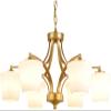 Chandelier Ceiling Light Iron Pendant Light Modern Large Ceiling Lights 8-lights Chandelier Retro Ceiling Lights Fixtures Compatible with Dining Room Kitchen Entryway-Golden 10 Home Decor Lamp ,pendan view 1