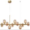 Chandelier Ceiling Light Luxurious Ceiling Lighting,G9 Long Strip of Light,Mid Century Gold Adjustable Chandelier,Lamp,Modern Brass Finish Glass Ball During Light-White 7 Head,Pendant view 1