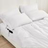 BYSURE 6 Pieces Bed Sheets Set with Pockets on Side(King, White), Sweat-Wicking Breathable Sheets, 16-inch Super Soft Hotel Embroidered Microfiber Sheet Set view 2