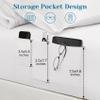 BYSURE 6 Pieces Bed Sheets Set with Pockets on Side(King, White), Sweat-Wicking Breathable Sheets, 16-inch Super Soft Hotel Embroidered Microfiber Sheet Set view 3