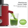 SIFENE Compact Centrifugal Juicer Machine, 500W Peak Power Juice Extractor for Fruit and Vegetable, 3 Speed Electric Juicer with 2.5 Inch Wide Chute, Easy to Clean for Small Kitchen view 3