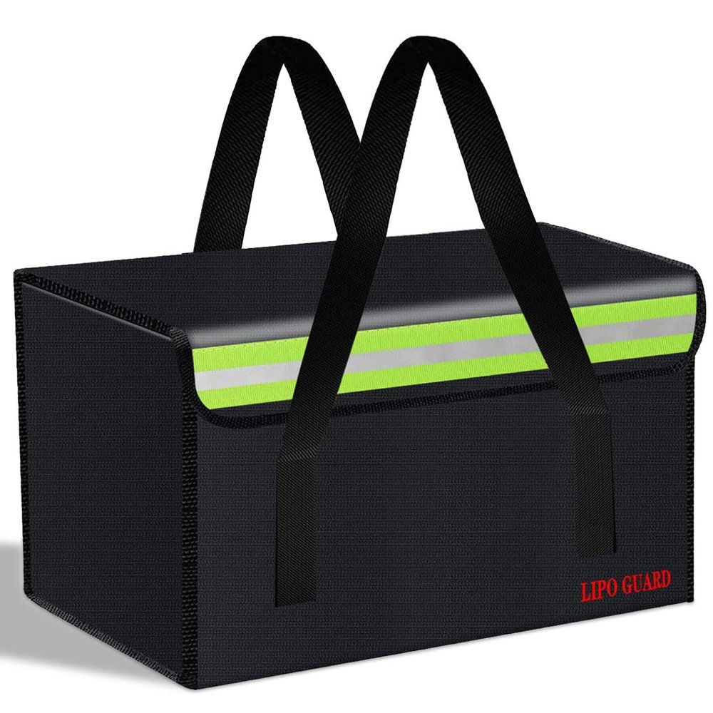 CNDHDOK 360 * 250 * 200mm Ebike Battery Safe Bag Lipo Fireproof Bag Large Capatity for Lipo Pack Storage Charging Transport,Home Office Travel Battery Safe Storage Pouch