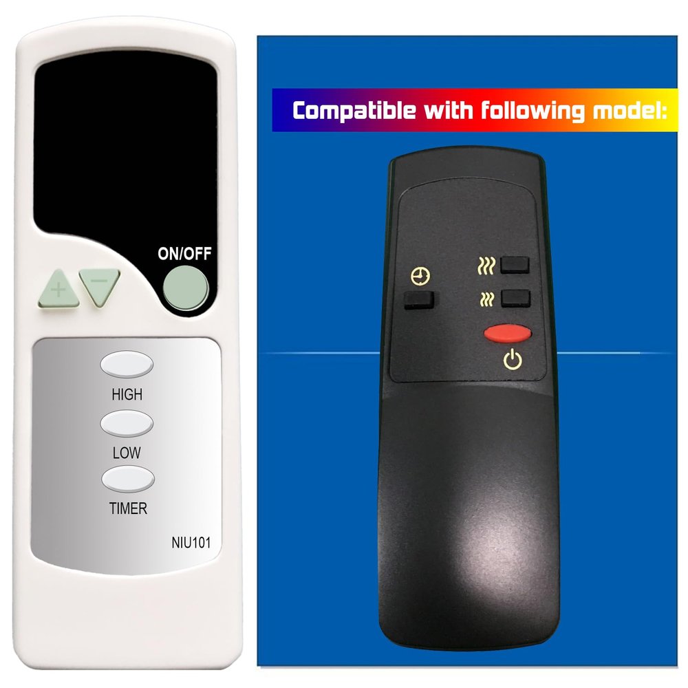 XINJISHIMIN Replacement Remote Control for Cambridge Callisto Electric Fireplace CAM35WMEF-1BLK CAM35WMEF-2WHT X35WMEF1BLK X35WMEF1WHT