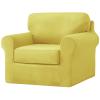 LZYLZH Sofa Cover with Separate Seat Cushions Covers and Backrests Covers Stretch Ektorp Sofa Covers Stylish Velvet Couch Slipcover Protector (Lemon,Large 1 Seat Set 3 PCS) view 1