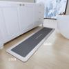 Deparnit Bath Mat Rug, Rubber Non-Slip Quick Dry Bathroom Rugs, Super Absorbent Bath Mat, Thin Floor Shower Mat Fit Under Door, Bath Rug for Bathtub, Shower and Sink (17"x59", Grey) view 2