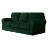 LZYLZH Sofa Cover with Separate Seat Cushions Covers and Backrests Covers Stretch Ektorp Sofa Covers Stylish Velvet Couch Slipcover Protector (Dark Green,3 Seat Set 7 PCS) view 1