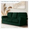 LZYLZH Sofa Cover with Separate Seat Cushions Covers and Backrests Covers Stretch Ektorp Sofa Covers Stylish Velvet Couch Slipcover Protector (Dark Green,3 Seat Set 7 PCS) view 2