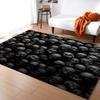 ERAYNA Black Horror Skull Head Area Rugs, Horror Skull Skeleton Indoor Non-Slip Kids Rug, Upholstery Rug with Non-Slip Backing for Kids Boys Girls Bedroom Living Room Dining Room Study 3ftx5ft view 1