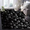 ERAYNA Black Horror Skull Head Area Rugs, Horror Skull Skeleton Indoor Non-Slip Kids Rug, Upholstery Rug with Non-Slip Backing for Kids Boys Girls Bedroom Living Room Dining Room Study 3ftx5ft view 3