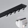 Ceiling Curtain Track, Sliding Door Black Straight Curtain TrackAluminium Alloy Ceiling Track For Curtains, Room Divider, Ceiling Curtain Track, Room Divider Curtain Rod, Easy Install, Flexible Ceili view 1