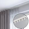 Ceiling Curtain Track, Sliding Door Black Straight Curtain TrackAluminium Alloy Ceiling Track For Curtains, Room Divider, Ceiling Curtain Track, Room Divider Curtain Rod, Easy Install, Flexible Ceili view 4