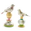MACKENZIE-CHILDS Bird Topiaries, Decorative Bird Decor for Living Room or Bedroom Table Decor, Set of 2, Wildflowers view 1