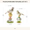 MACKENZIE-CHILDS Bird Topiaries, Decorative Bird Decor for Living Room or Bedroom Table Decor, Set of 2, Wildflowers view 4