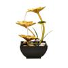 LUNIZ Waterfall Fountain Iron Flowing Water Ornaments Desktop Fountain Living Room Decorations Landscape Desktop Humidifier for Home Office view 1