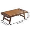 Floor Table Tatami Table Breakfast in Bed Serving Tray Table Home Solid Wood Dining Table Bed Laptop Desk with Foldable Legs (Brown 65x35x22cm) view 3