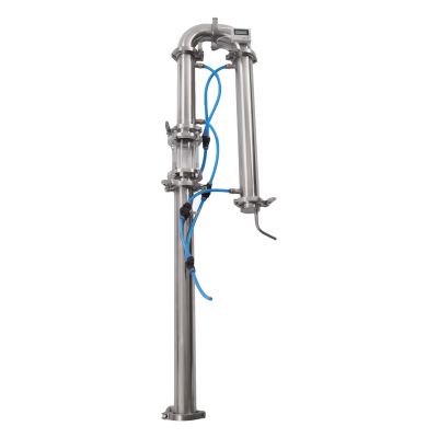 Tubular Distillation Tower with Sight Glass Copper Mesh 2'' Domestic Brewing Equipment Moonshine Distiller for Liquor, Fruit Wine, Wine and Grain Wine