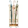 HUHJYUGE Umbrella Rack Stand, Free Standing Umbrella Holder, Metal Umbrella Storage Rack, with Drip Tray and 3 Hooks, Indoor Outdoor Entry Hallway Dcor Round Style (A) view 1