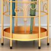 HUHJYUGE Umbrella Rack Stand, Free Standing Umbrella Holder, Metal Umbrella Storage Rack, with Drip Tray and 3 Hooks, Indoor Outdoor Entry Hallway Dcor Round Style (A) view 3