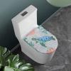 Babrukda Vintage Sea Turtle Print Toilet Cushion Elongated Toilet Lid Seat Cover, Elastic Edge Non-slip Stay in Place Standard Oblong Bathroom Toilet Accessories view 2