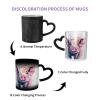 Dwrepo Watercolor Pig Art Print Color Changing Mug Ceramic Coffee Mug Funny Heat Sensitive Mug Creative Tea Cup For Office Home Gift view 2