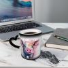 Dwrepo Watercolor Pig Art Print Color Changing Mug Ceramic Coffee Mug Funny Heat Sensitive Mug Creative Tea Cup For Office Home Gift view 3