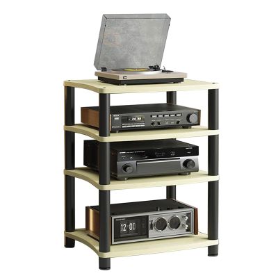 4 Tier Audio Shelf Audio Rack, Entertainment Stereo Component Storage Rack, HiFi Racks and Stands Audio Rack Cabinet for Home/Office/Audio Video/DJ/Theater, 60x48x88cm (Size : D)