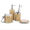 Joitsvia Bathroom Accessory Set, 4 Pcs Gold Bathroom Accessories Sets, Include Soap Dispenser, Cotton Swab Jars, Tooth Brush Holder and Soap Dish view 1