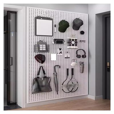 XILYZMO Pegboard, Tool Organization Panels, Metal Peg Board Tool Organization Storage System Pegboard Wall Organizer Kit for Workbench Garage Shop(100x30cm)