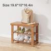 CUPKEE Shoe Storage Bench, Shoes Changing Stool Organizer for Entryway, 2 Layers of Entryway Bench, for Hallway Front Door, Living Room, Mudroom,50CM view 2