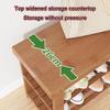 CUPKEE Shoe Storage Bench, Shoes Changing Stool Organizer for Entryway, 2 Layers of Entryway Bench, for Hallway Front Door, Living Room, Mudroom,50CM view 4