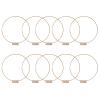 POTRUWE 10PCS Metal Floral Hoops Centerpiece with Wood Place Card Holders, Wreath Macrame Gold Hoop Rings for DIY Wedding Table Decor Dream Catcher view 2