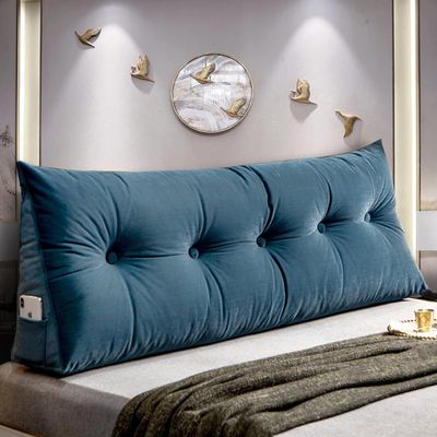 MGEMJMJ Reading Pillow King Size Thicken Triangular Wedge Lumbar Pillow for Bedroom Playroom Headboard Decorative Bolster Pillows(Size:180x50x20cm,Color:E)
